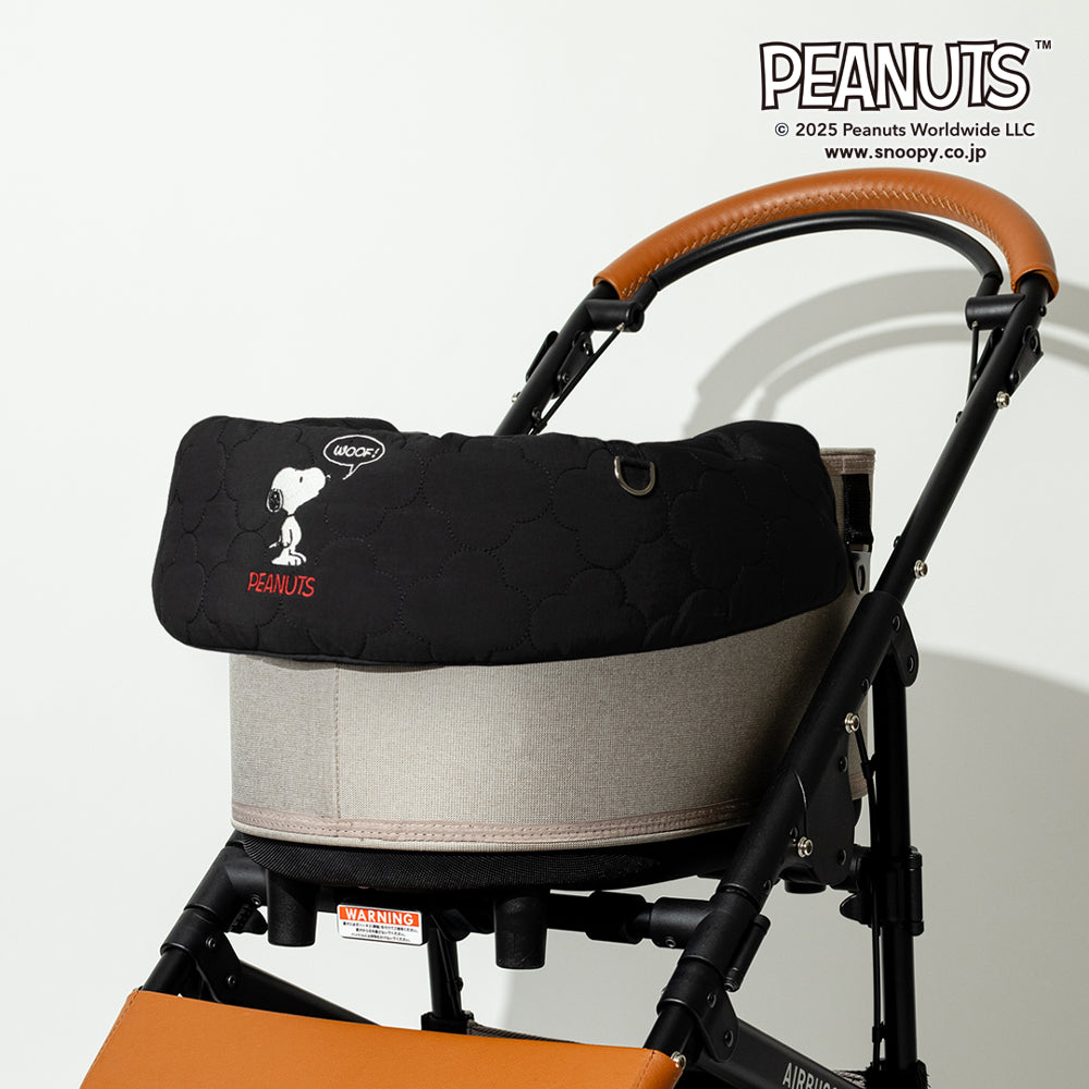 コンフォーター スヌーピーくるむ、ブラック