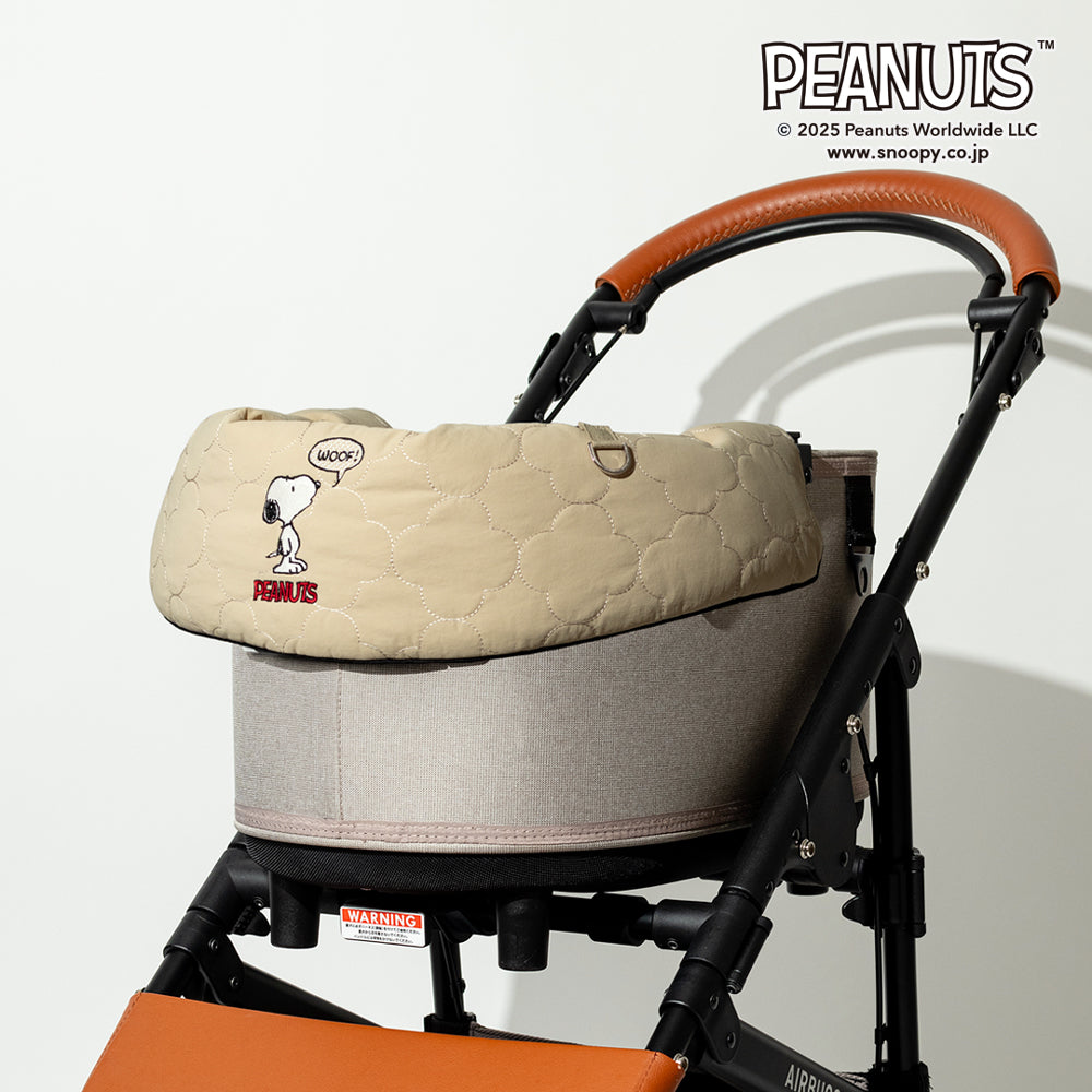 コンフォーター スヌーピーくるむ、ベージュ